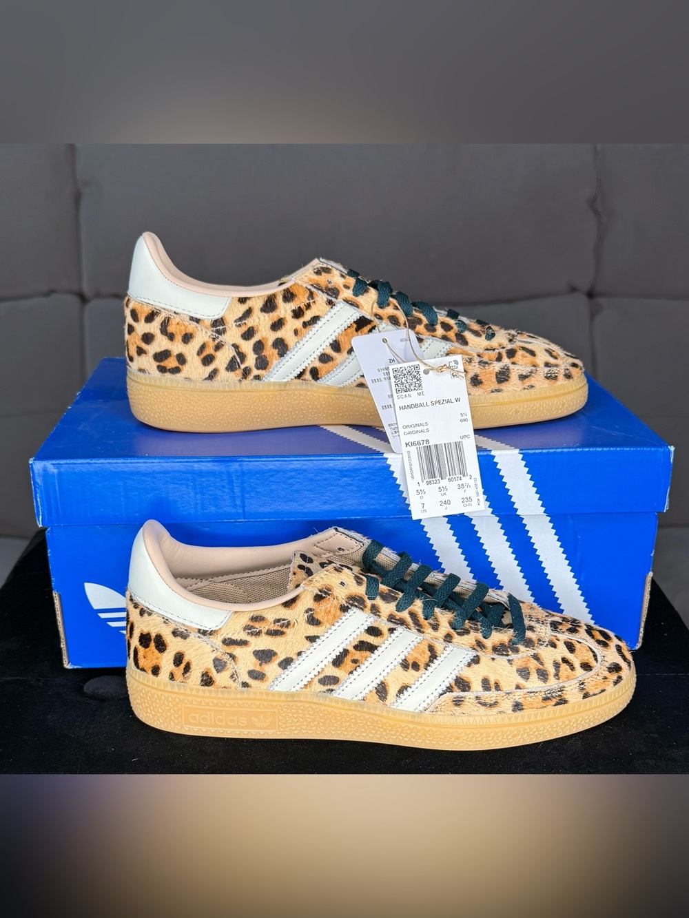 Adidas Leopard Print Handball Spezial Gum Shoes Women’s Size 7 KI6678 (158)